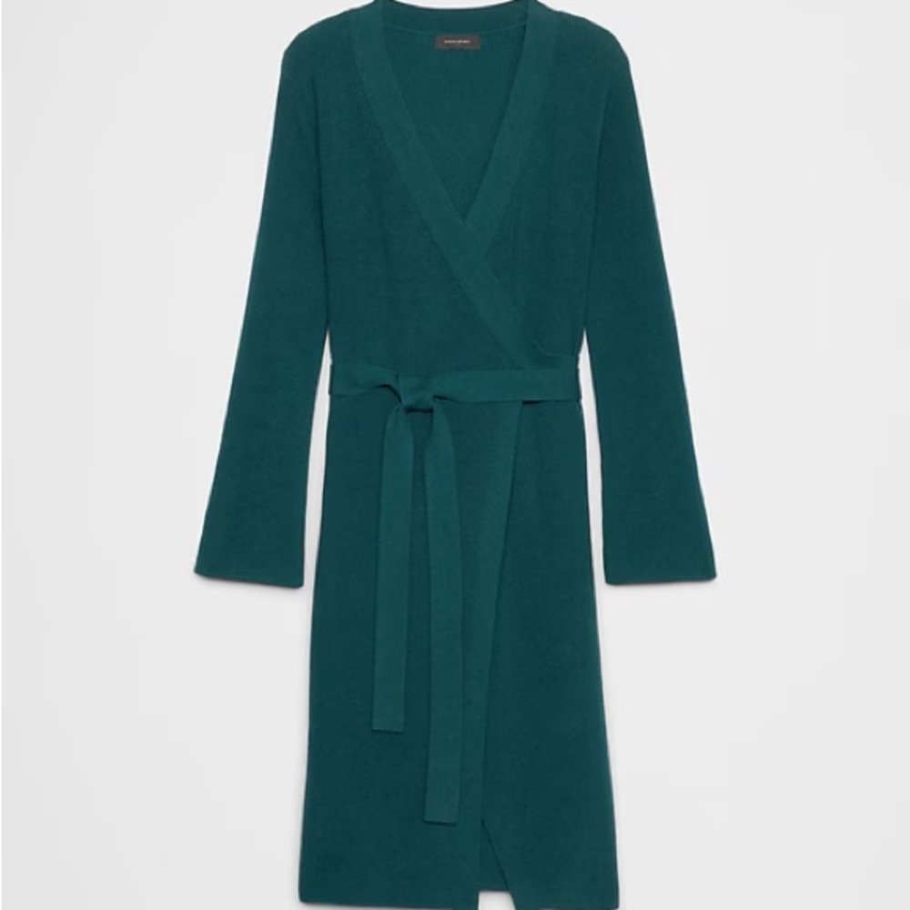 Banana Republic Teal Wrapped Dress/Sweater/Cardigan